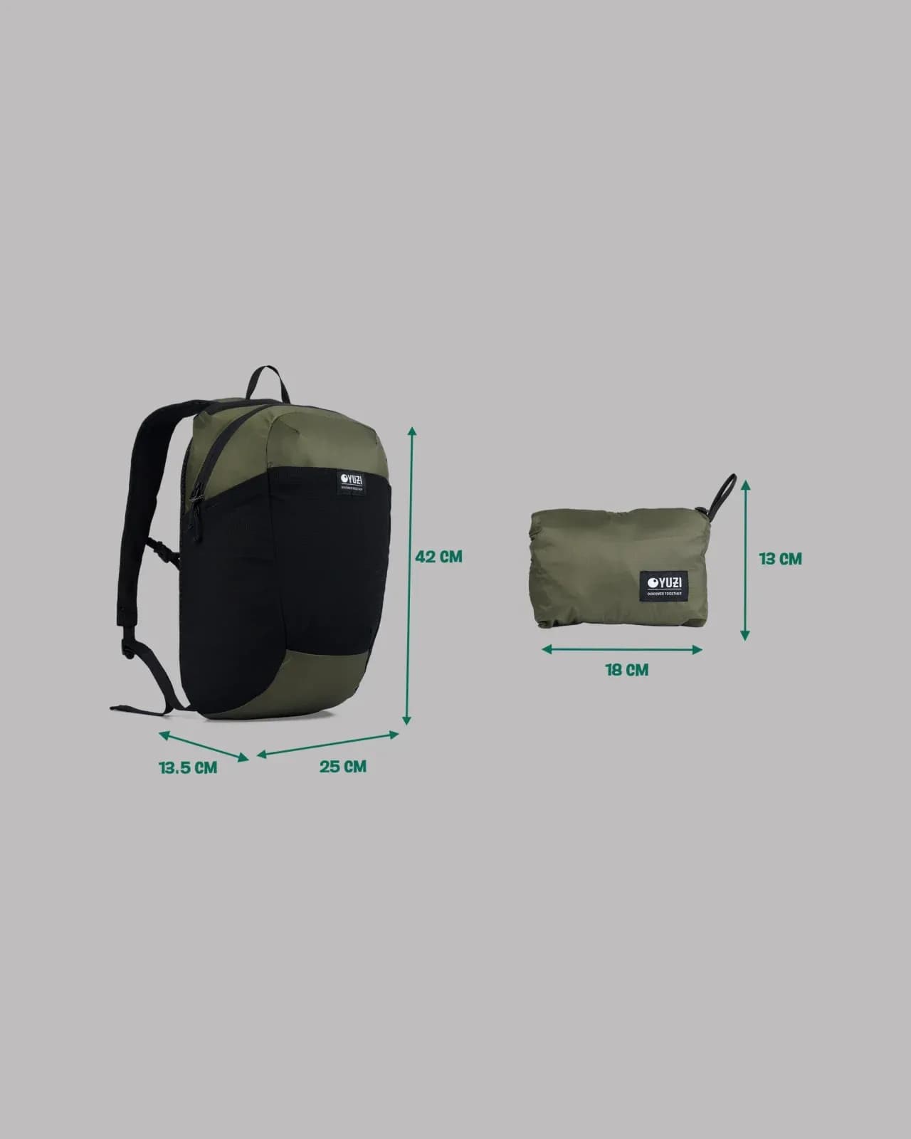 Balo gấp gọn 13L Yuzi Packable Backpack YZ13 13