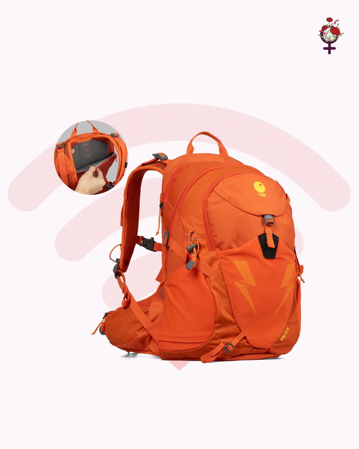 Balo leo núi trekking 25L Yuzi SpineFit điều chỉnh độ dài lưng — 20.10