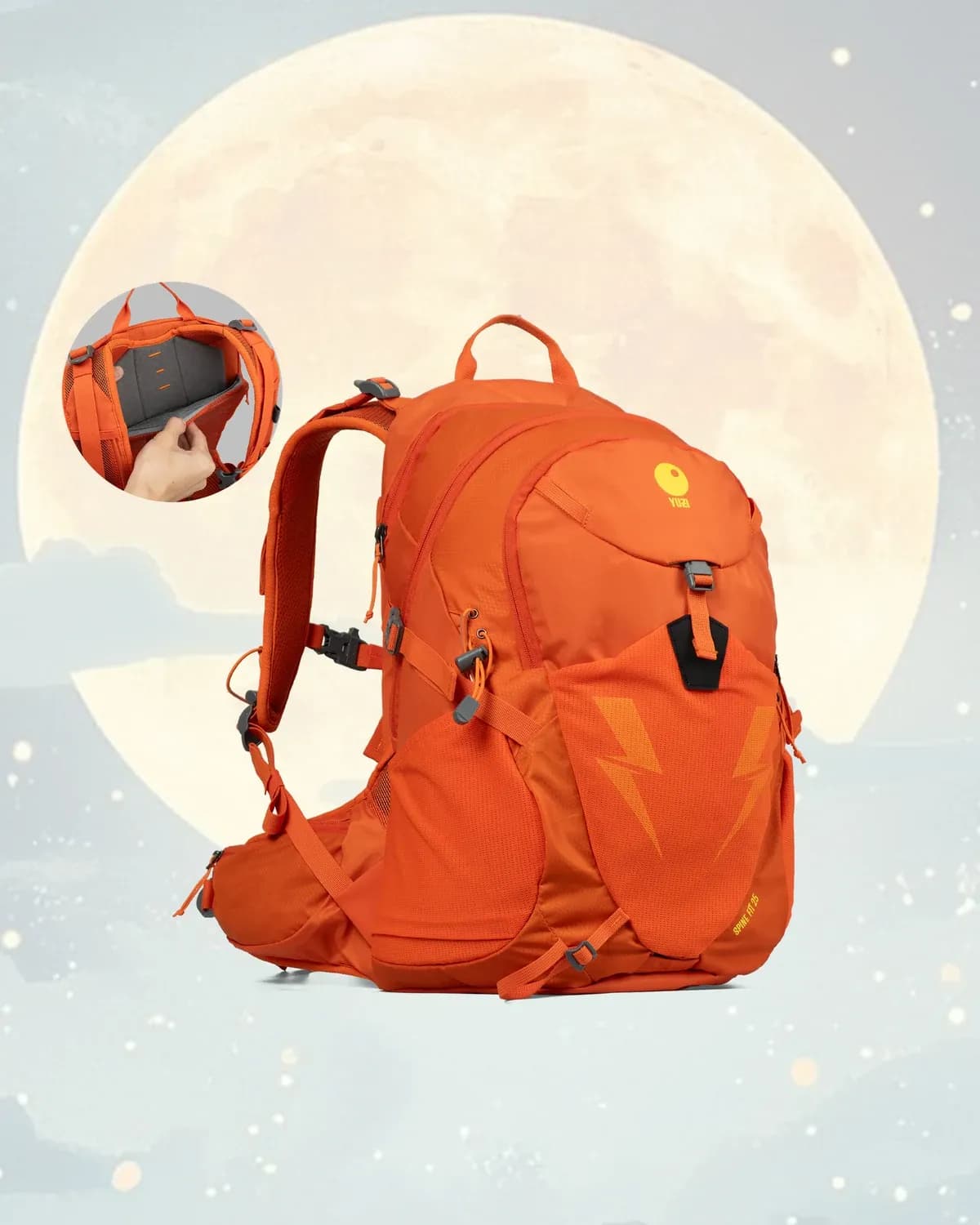 Balo leo núi trekking 25L Yuzi SpineFit điều chỉnh độ dài lưng