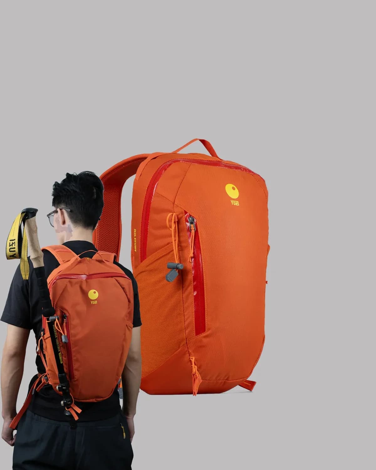 Balo leo núi 12 lít kháng nước, trợ lực, thoáng khí Yuzi AirFlex