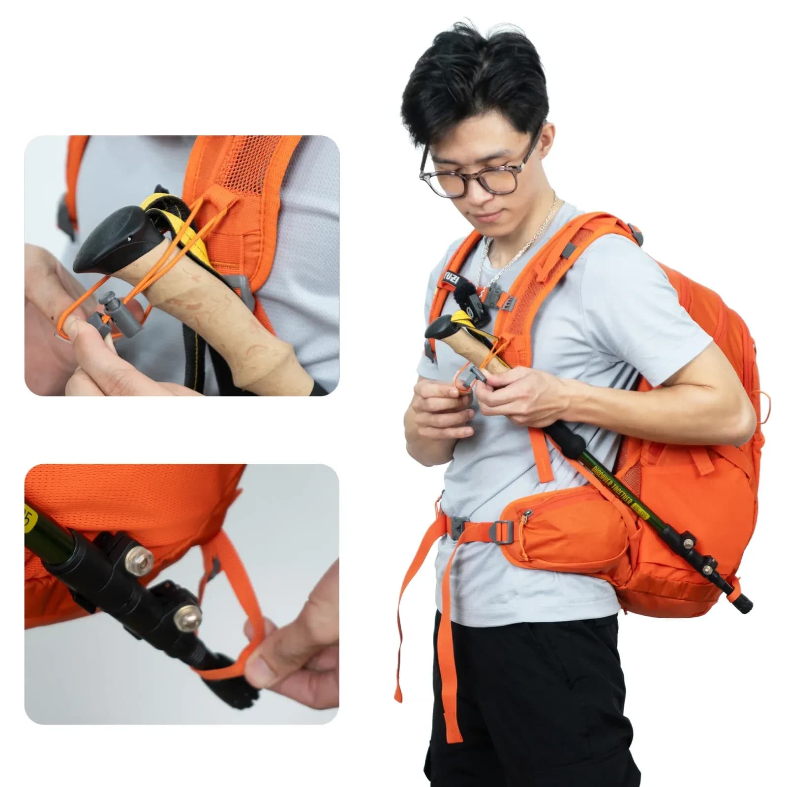 Balo leo núi trekking 25L Yuzi SpineFit điều chỉnh độ dài lưng 11
